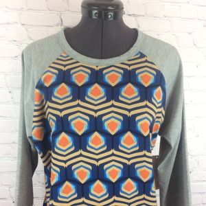 New SOFT sporty Women’s Baseball raglan Randy T shirt Long loose fit mid sleeve